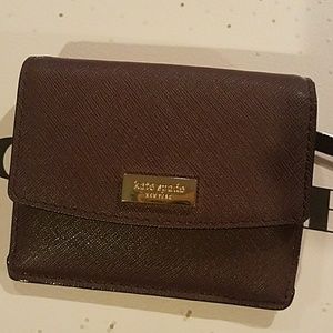 Kate Spade Petty Laurel Way wallet Mulledwine NWT